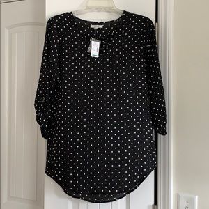 BNWT Maurice’s Polka dot sheer blouse